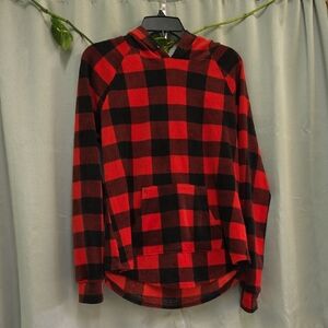 No Boundaries Red and Black Checkered Hoodie